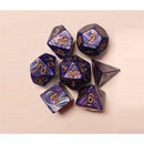 Chessex 7-Die Set: Lustrous: Purple/Gold