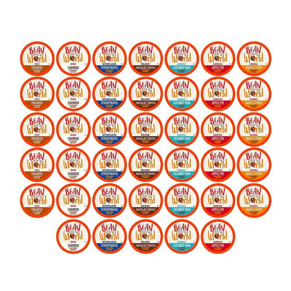 Bean Around the World - Flavoured Variety Pack Single Serve Coffee, 40 Pack