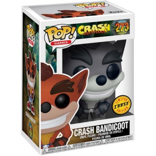 Pop! Crash Bandicoot: Crash Bandicoot [273] Chase Variant - Black and White (used)