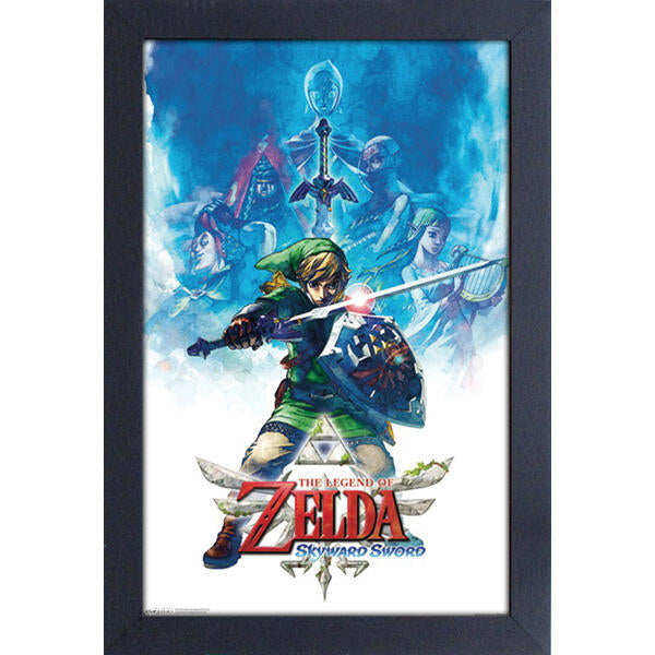 Legend of Zelda: Skyward Sword Drawing 11" x 17" Framed Print