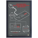 NES Controller Diagram 11" X 17" Framed Print