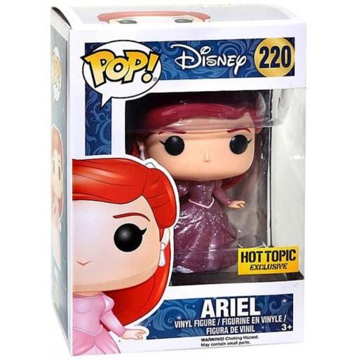 Pop! Little Mermaid: Ariel (Pink Dress) [220] (Glitter) (used)