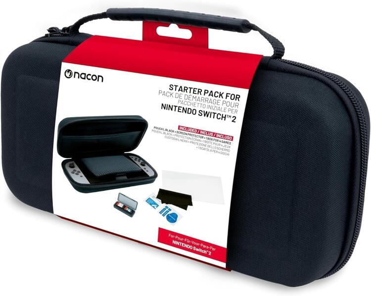 Nacon Rigid Pouch and Protection Pack for Nintendo Switch 2 (Black)