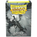 Dragon Shield - Dual Sleeves (Justice Silver Matte) (100 count)