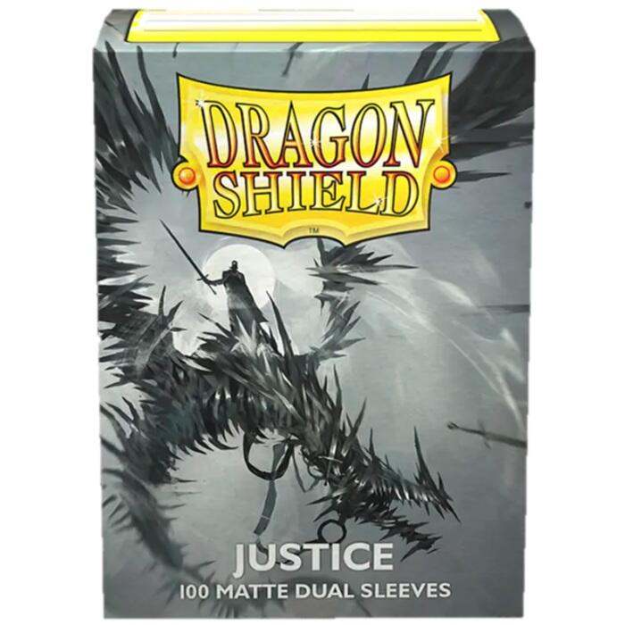 Dragon Shield - Dual Sleeves (Justice Silver Matte) (100 count)