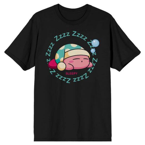 Kirby Sleepy ZZZ Black T-Shirt (large)