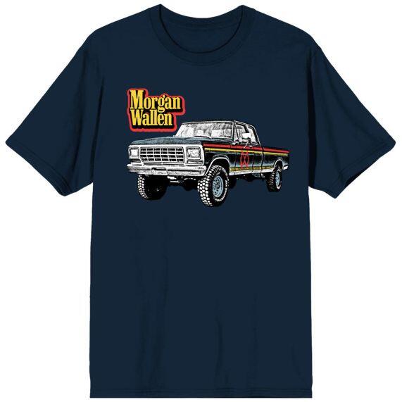 Morgan Wallen Pick-Up Truck Dark Blue T-Shirt (medium)