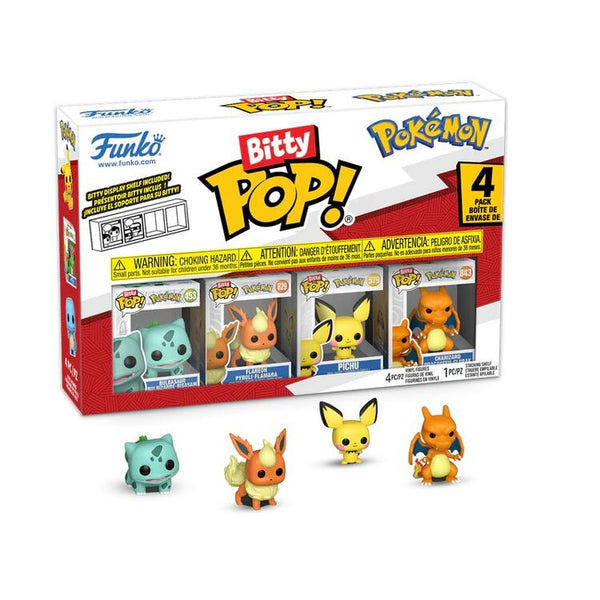 Bitty Pop! Pokemon: Bulbasaur / Flareon / Pichu / Charizard [4-Pack]