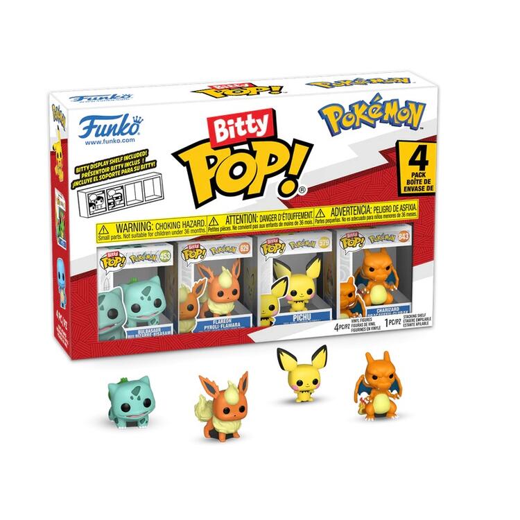Bitty Pop! Pokemon: Bulbasaur / Flareon / Pichu / Charizard [4-Pack]