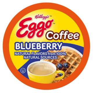 Kellogg's Eggo-Blueberry Waffle Coffee, Single Serve Coffee 12 Pack