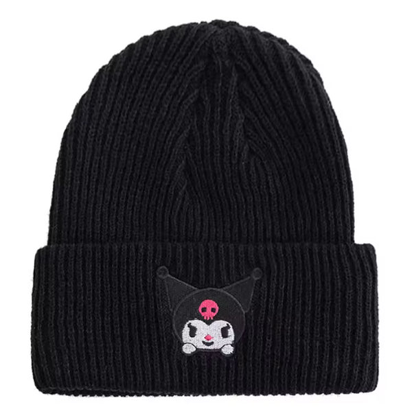 Sanrio Kuromi Knitted Beanie (Black)