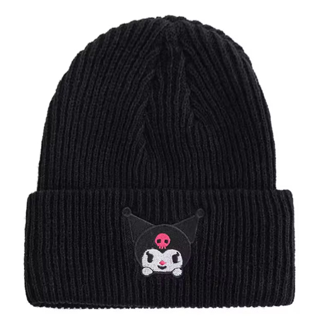 Sanrio Kuromi Knitted Beanie (Black)