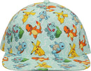 Pokemon Starter Characters Collage Snapback Hat