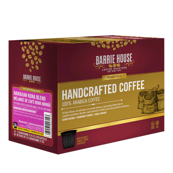 Barrie House- 10% Kona Hapa Single Serve Coffee 24 Pack