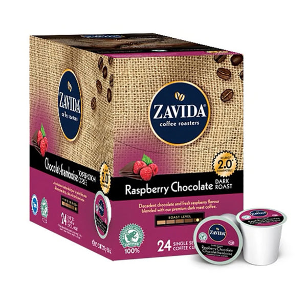 Zavida-Raspberry Chocolate Dark Single Serve Coffee 24 Pack