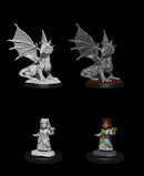 D&D Nolzur's Marvelous Miniatures - Wave 13: Silver Dragon Wyrmling & Halfling Dragon Friend