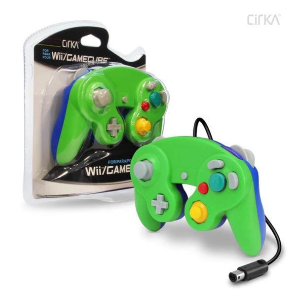 Gamecube/Wii Wired Controller Green/Blue (Cirka)