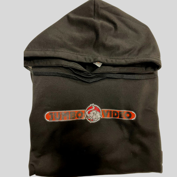 Jumbo Video Orange Logo Black Hoodie (Medium)