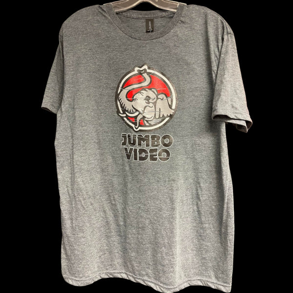 Jumbo Video Elephant Logo Grey T-shirt (large)