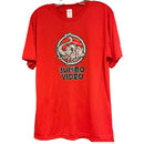 Jumbo Video Retro Fade Elephant Logo Red T-shirt (medium)