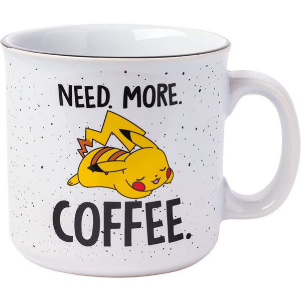 Pokemon Pikachu Need More Coffee Camper Mug, 20oz