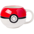 Pokemon Pokeball Ceramic 3D Sculpted Mug, 20oz