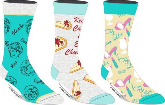 Golden Girls Themed Icons 3 Pack Crew Socks