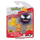 Pokemon Battle Set (Pikachu + Teddiursa + Gastly)