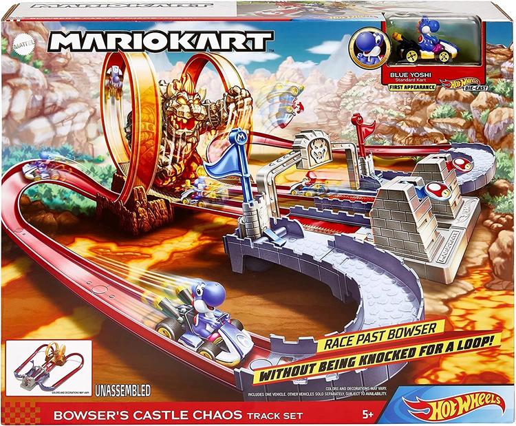 Hot Wheels Mario Kart Bowser's Castle Chaos Play Set