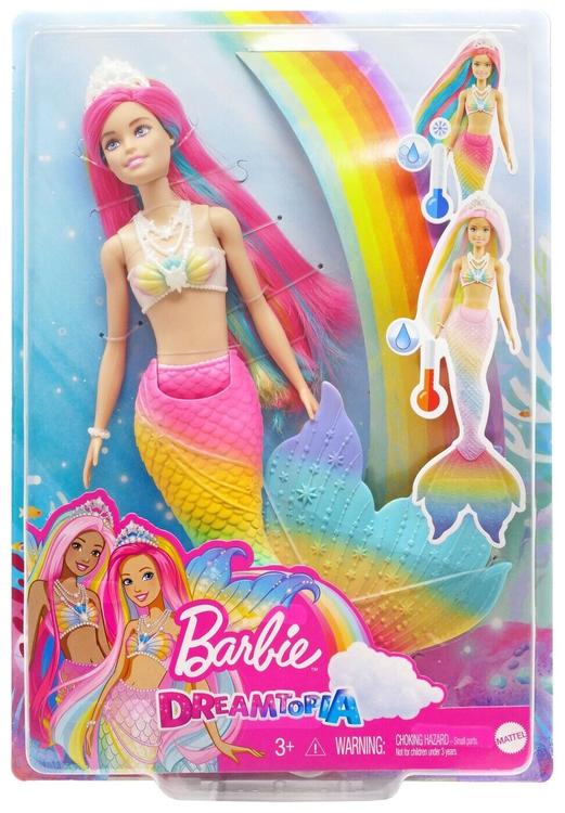Barbie Dreamtopia Rainbow Magic Mermaid Doll with Rainbow Hair and Water-Activated Color Change Feature 1