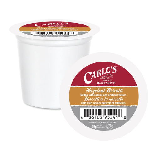 Carlo's Bake Shop-Hazelnut Biscotti Single Serve Coffee 24 Pack