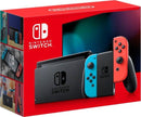 Nintendo Switch with Neon Blue and Neon Red Joy-con