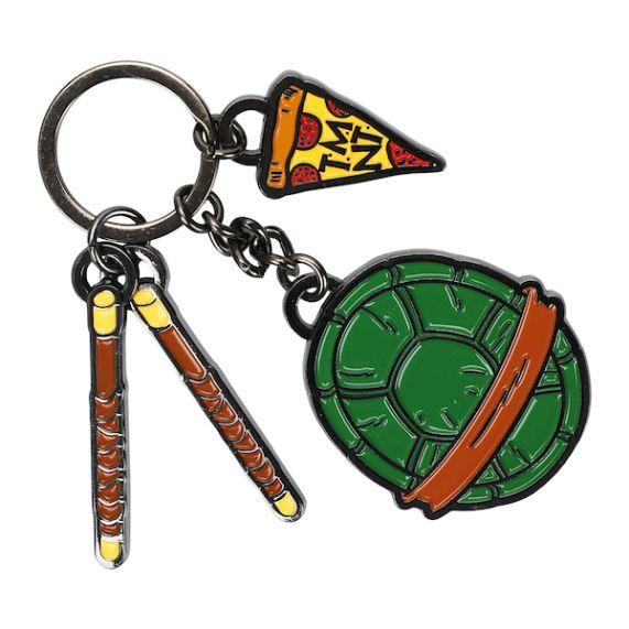 Teenage Mutant Ninja Turtles - Shell, Nunchucks, & Pizza Keychain