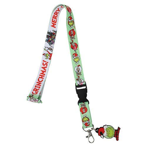 The Grinch - Grinchmas Sublimated Straped With Inserted Card & PVC Rubber Charm Lanyard