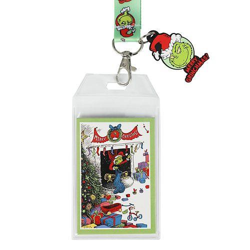 The Grinch - Grinchmas Sublimated Straped With Inserted Card & PVC Rubber Charm Lanyard