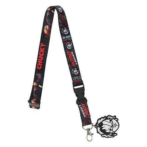 Universal - Horror – Chucky Lanyard With Black And White Chucky Head Charm