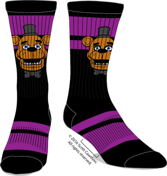 Five Nights at Freddy's - Purple Faze Bear Face Crew Sock Single Pack
