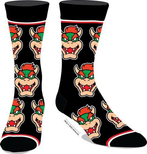Nintendo - Supermario -  Men's Bowser AOP Crew Socks