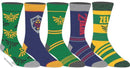 The Legend of Zelda Casual Crew Socks Gift Set Adult Men Shield Crest 5 Pairs