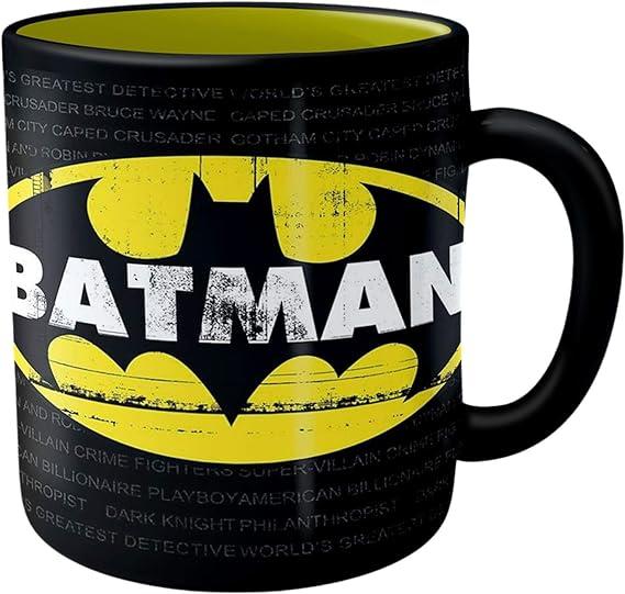 DC Comics Batman Grimey Logo Jumbo Ceramic Mug, 20oz