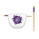 Pokemon Gengar Pokeballs Boxed Ceramic Ramen Bowl with Chopsticks, 20oz