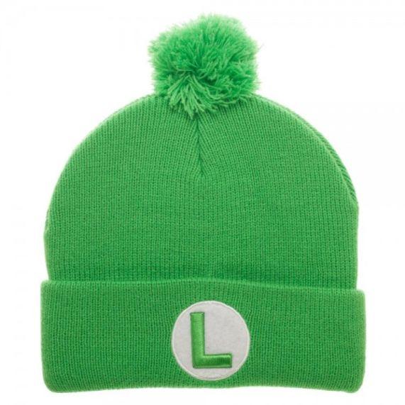 Nintendo Super Mario Bros Luigi Pom Beanie Toque