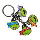 Teenage Mutant Ninja Turtles 4 Turtles Heads Keychain