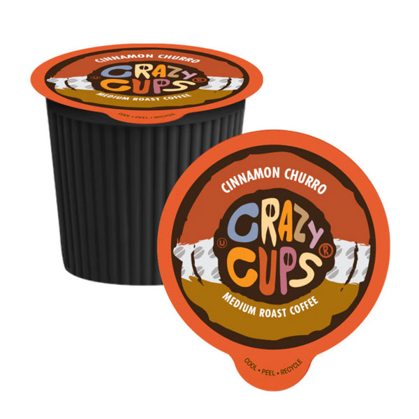 Crazy Cups-Cinnamon Churro Single Serve Coffee, 22 Pack